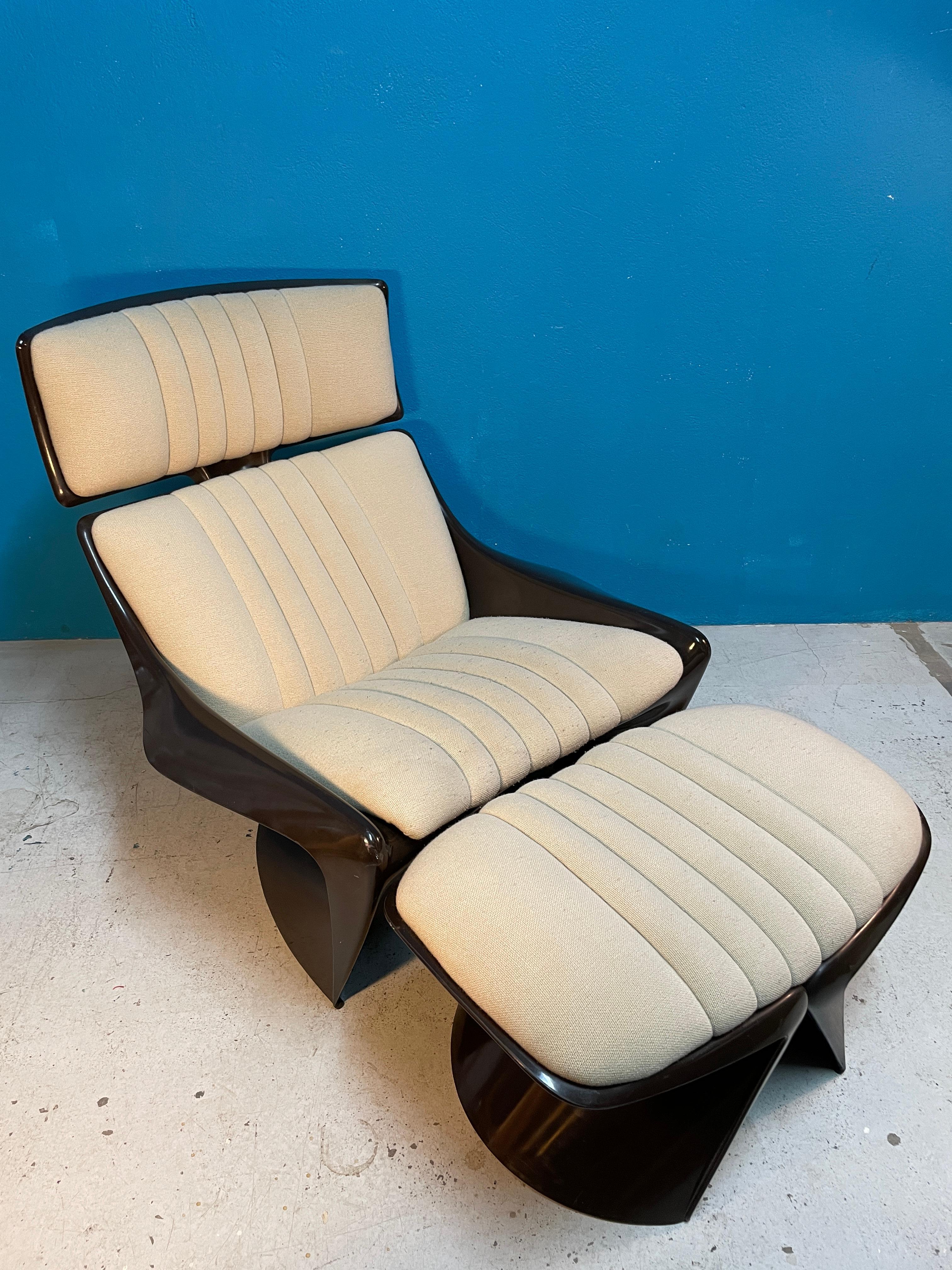 Space Age President Meteor Lounge Chair & Ottoman by Steen Ostergaard for Cado For Sale