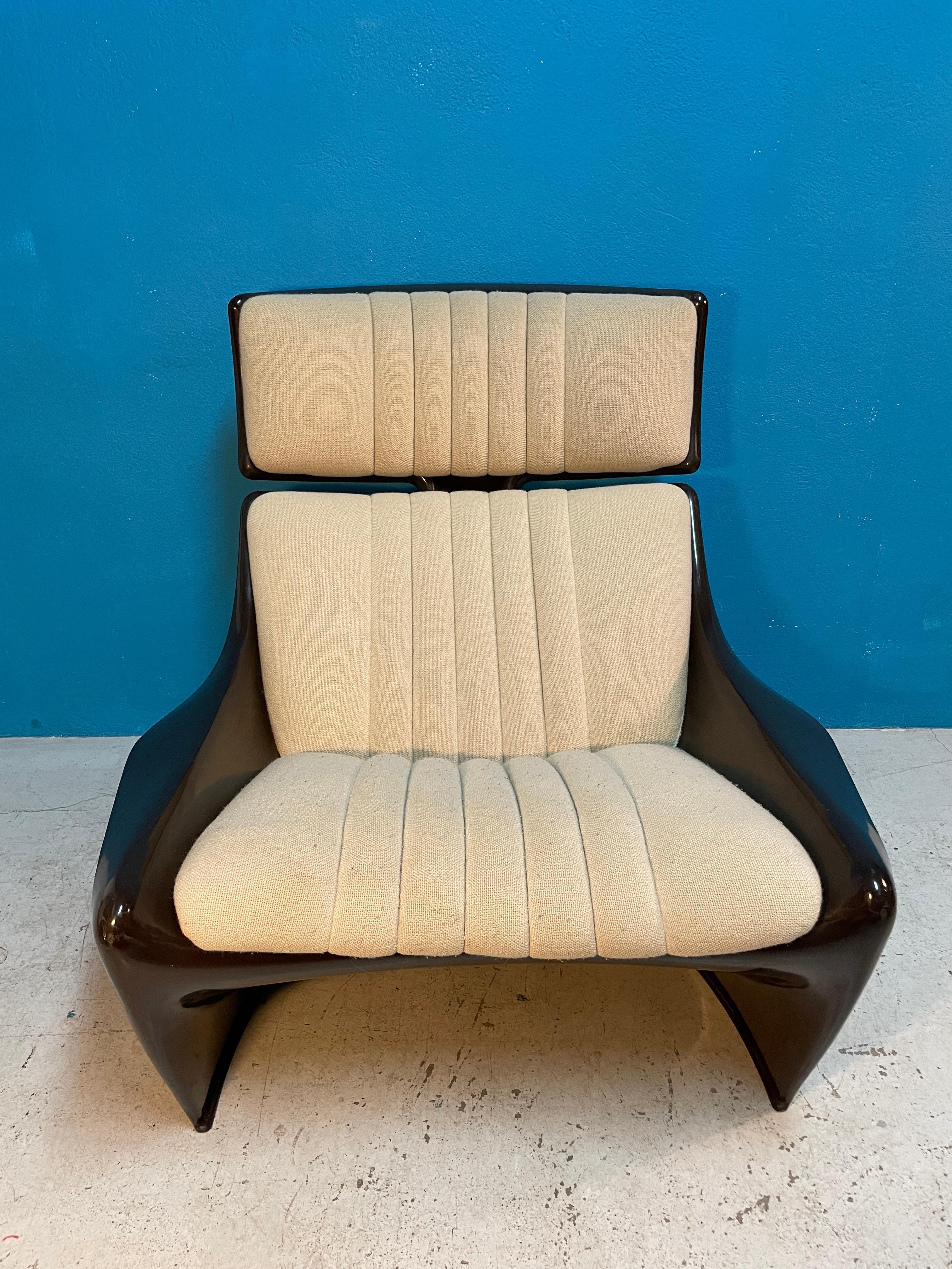 President Meteor Lounge Chair & Ottoman by Steen Ostergaard for Cado In Fair Condition For Sale In Turku, FI