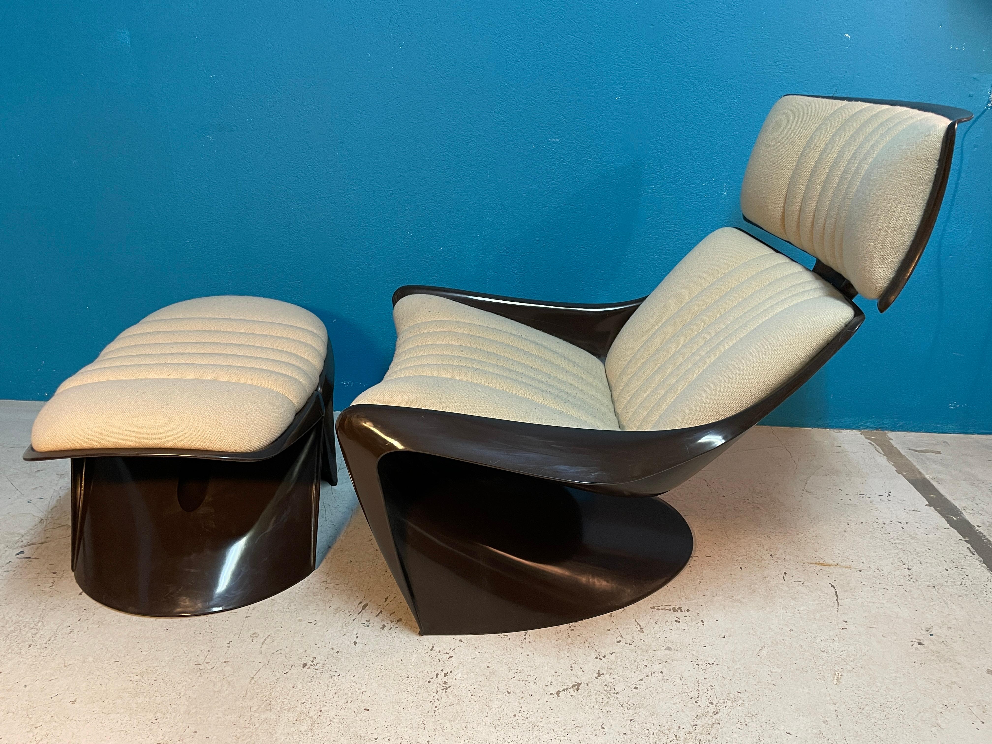 Mid-20th Century President Meteor Lounge Chair & Ottoman by Steen Ostergaard for Cado For Sale