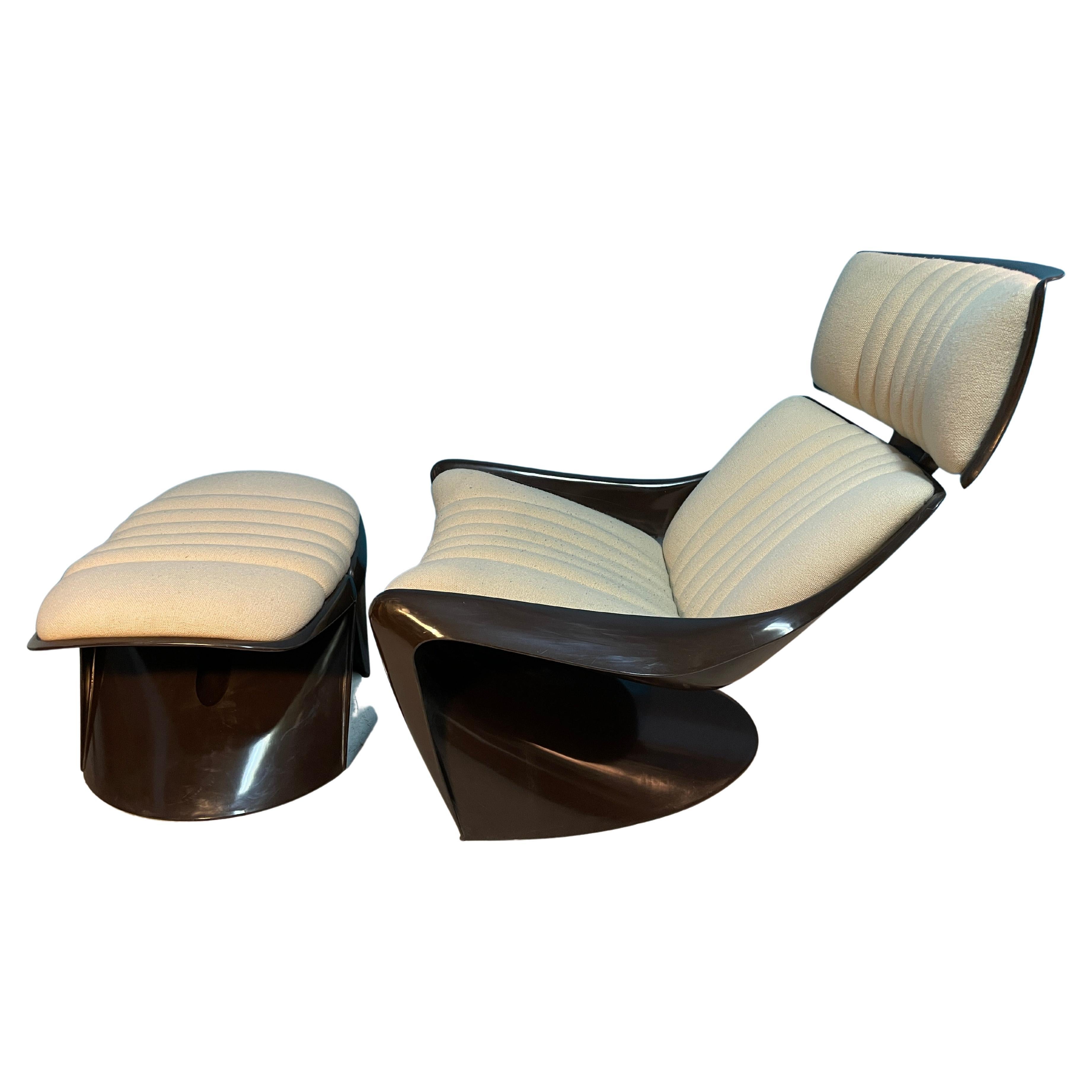 President Meteor Lounge Chair & Ottoman by Steen Ostergaard for Cado