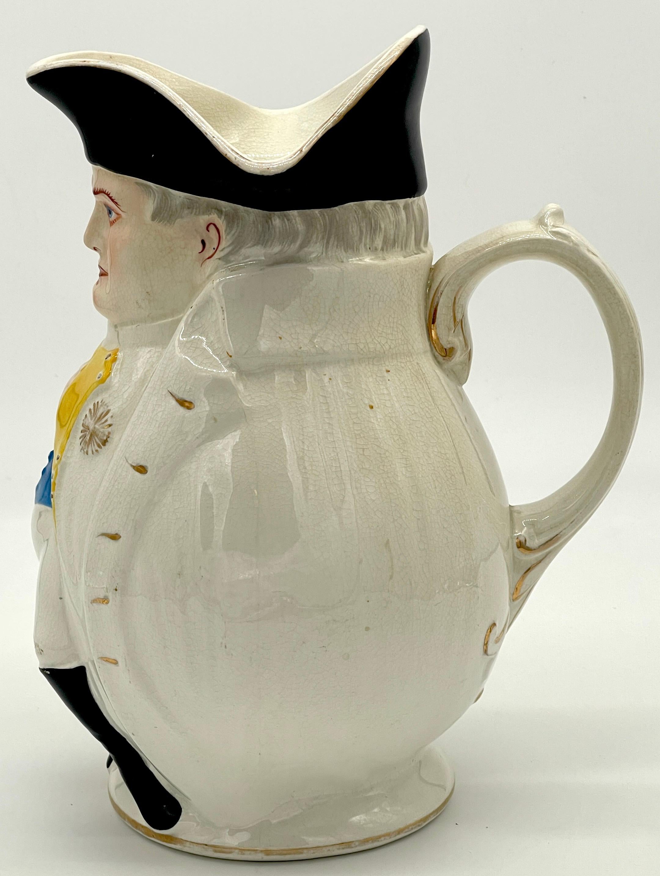 Hand-Painted President William McKinley as Napoleon Large Toby Mug, by Morris & Willmore For Sale