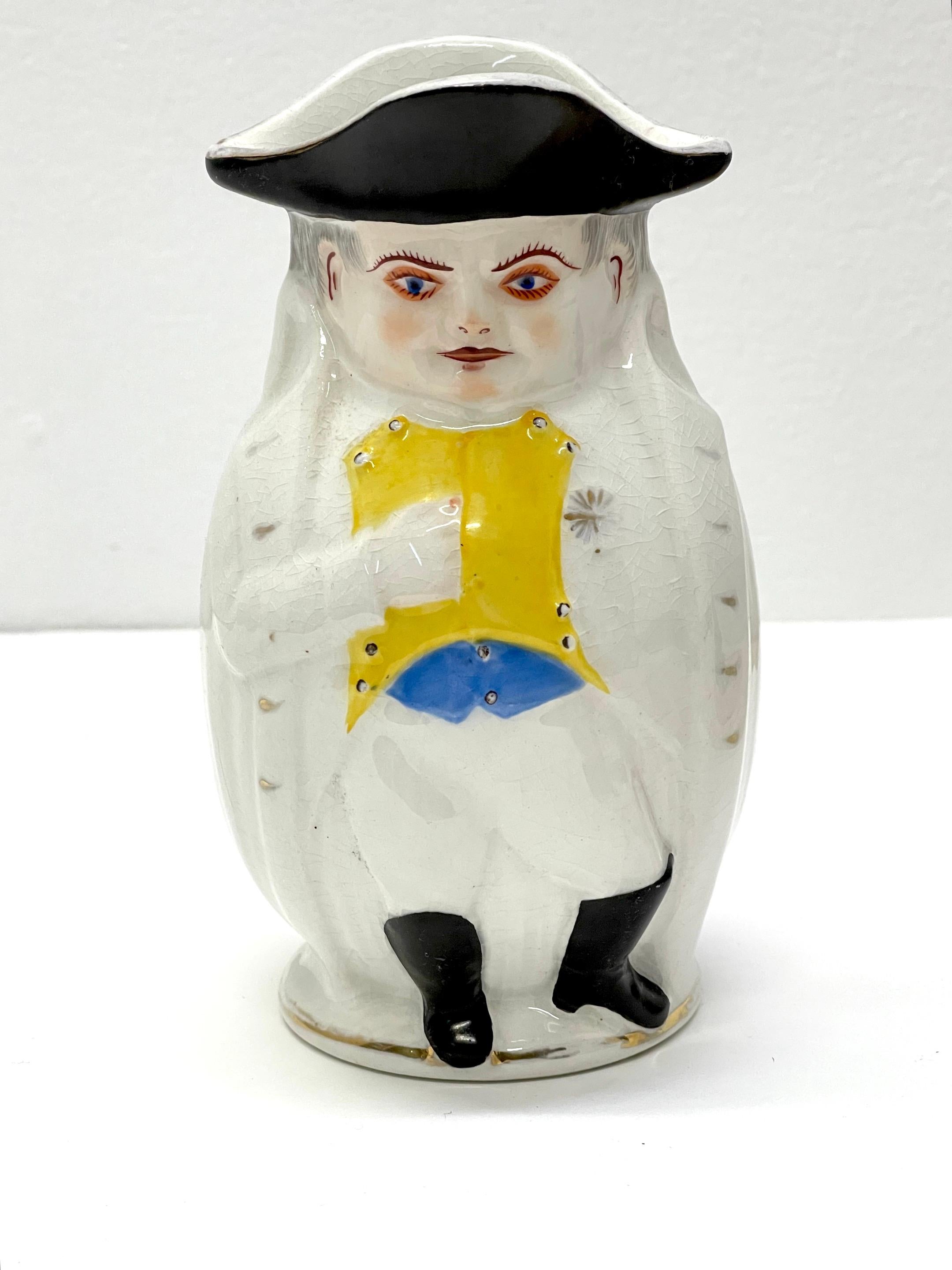 President William McKinley as Napoleon ' Small' Toby Mug, by Morris & Willmore
Made by  Columbian Art Pottery / Morris and Willmore of Trenton, New Jersey
This model was made in sizes from 4.5-inches high to 11-inches high.
Retailed and/or decorated