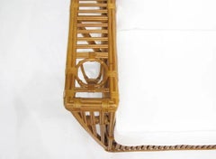 Présidents Art Deco Stick Reed Rattan Nantucket Lounge Armchair
