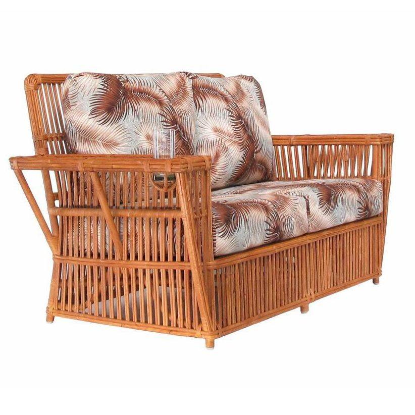 Presidents Stick Reed Rattan 2-Seat Settee Sofa In Excellent Condition For Sale In Van Nuys, CA