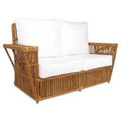Presidents Stick Reed Rattan 2-Seat Settee Sofa