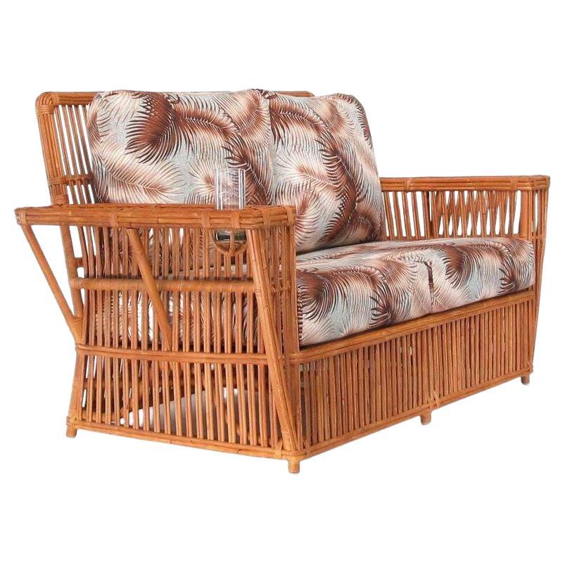 Presidents Stick Reed Rattan "Nantucket" 2-Seat Settee Sofa