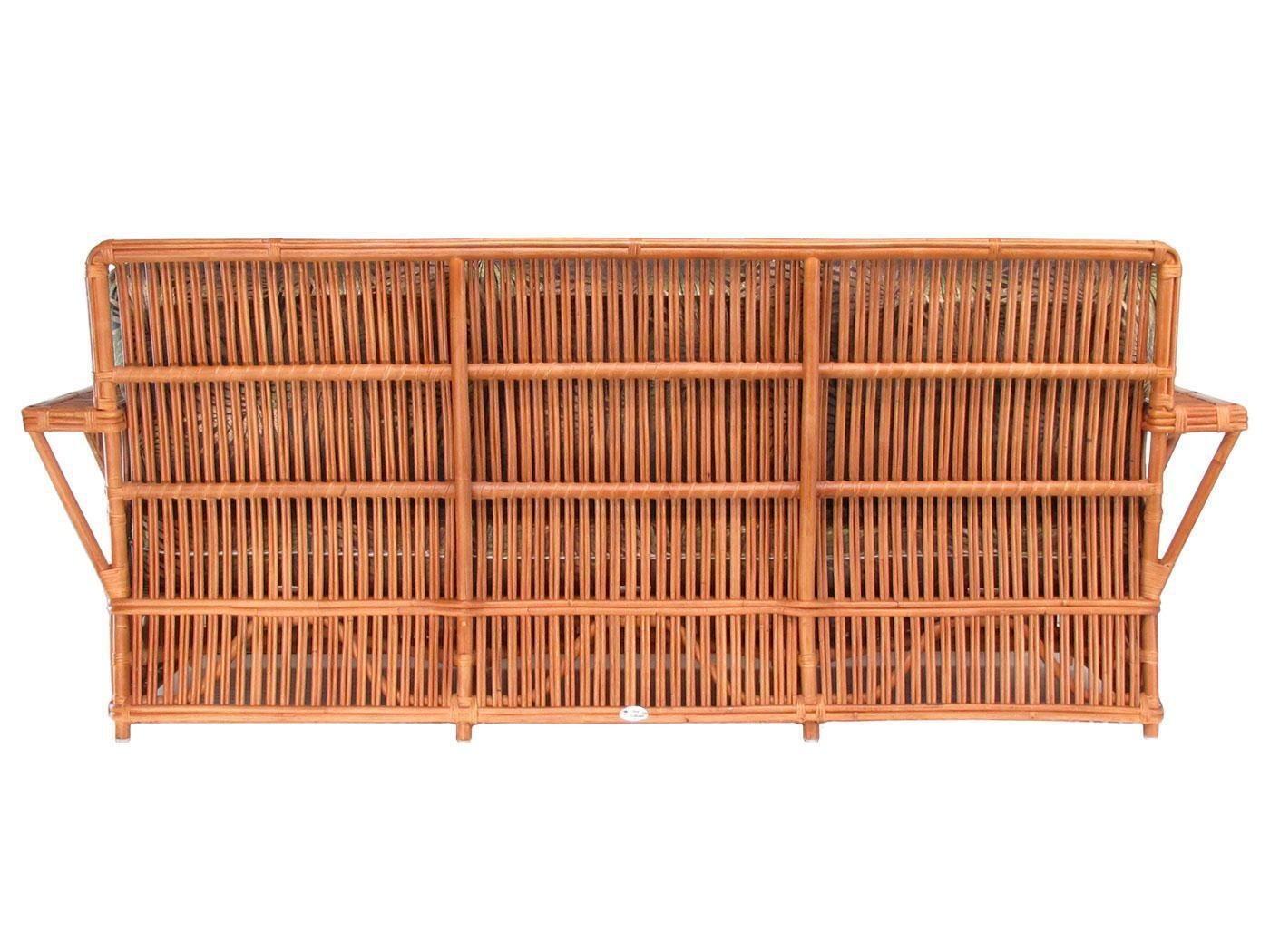 Presidents Stick Reed Rattan Nantucket 3 Seat Sofa For Sale 2