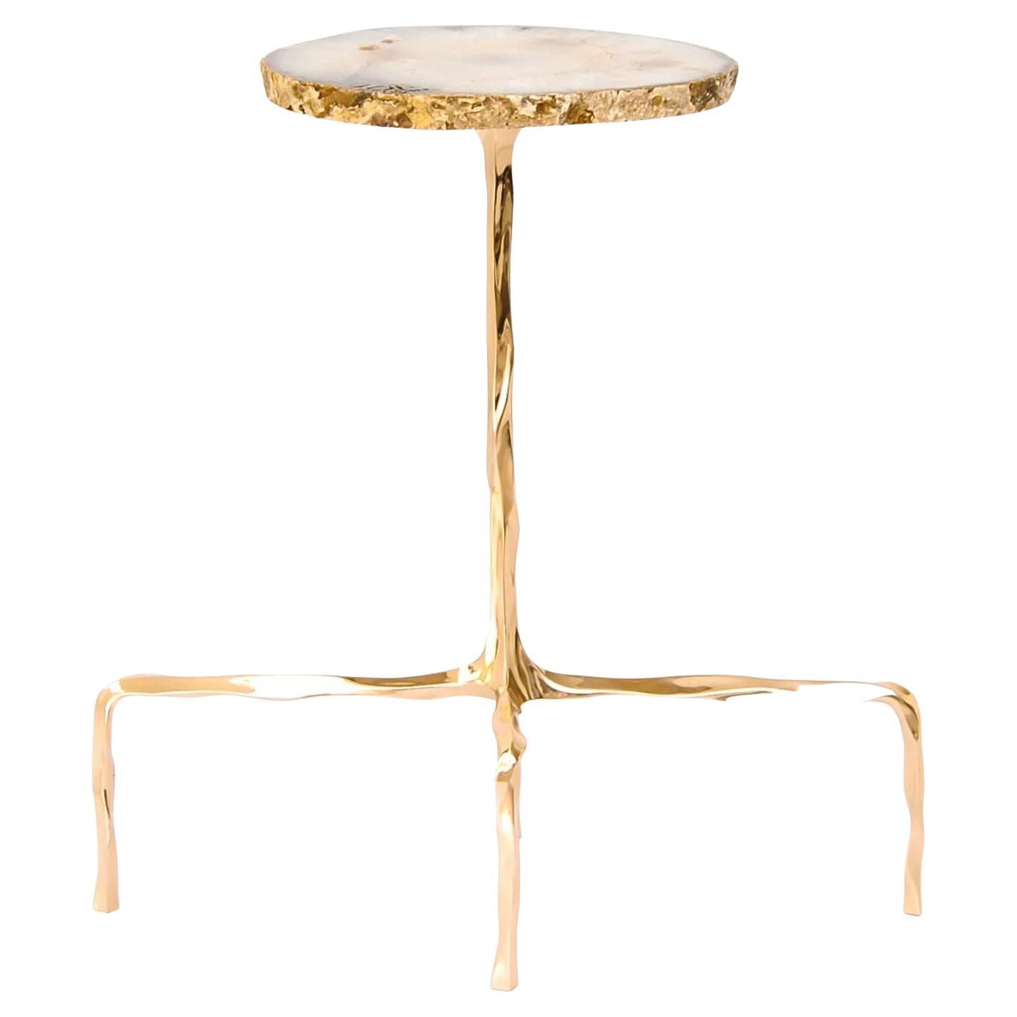 An Agate Topped Modernist Cocktail Table at 1stDibs