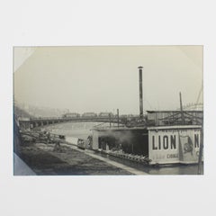 A Laundry Boat on The Seine, 1927, Silver Gelatin Black and White Photography