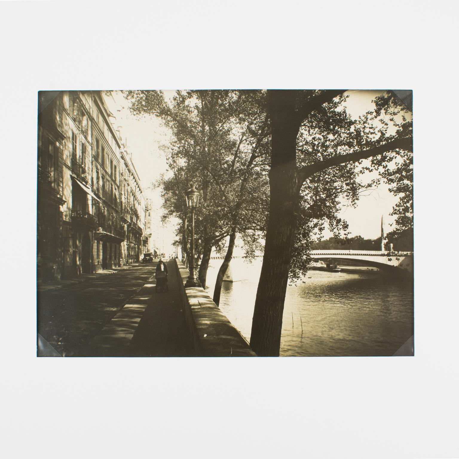 The Ile St Louis in Paris circa 1930, Silver Gelatin Black and White Photography For Sale 1