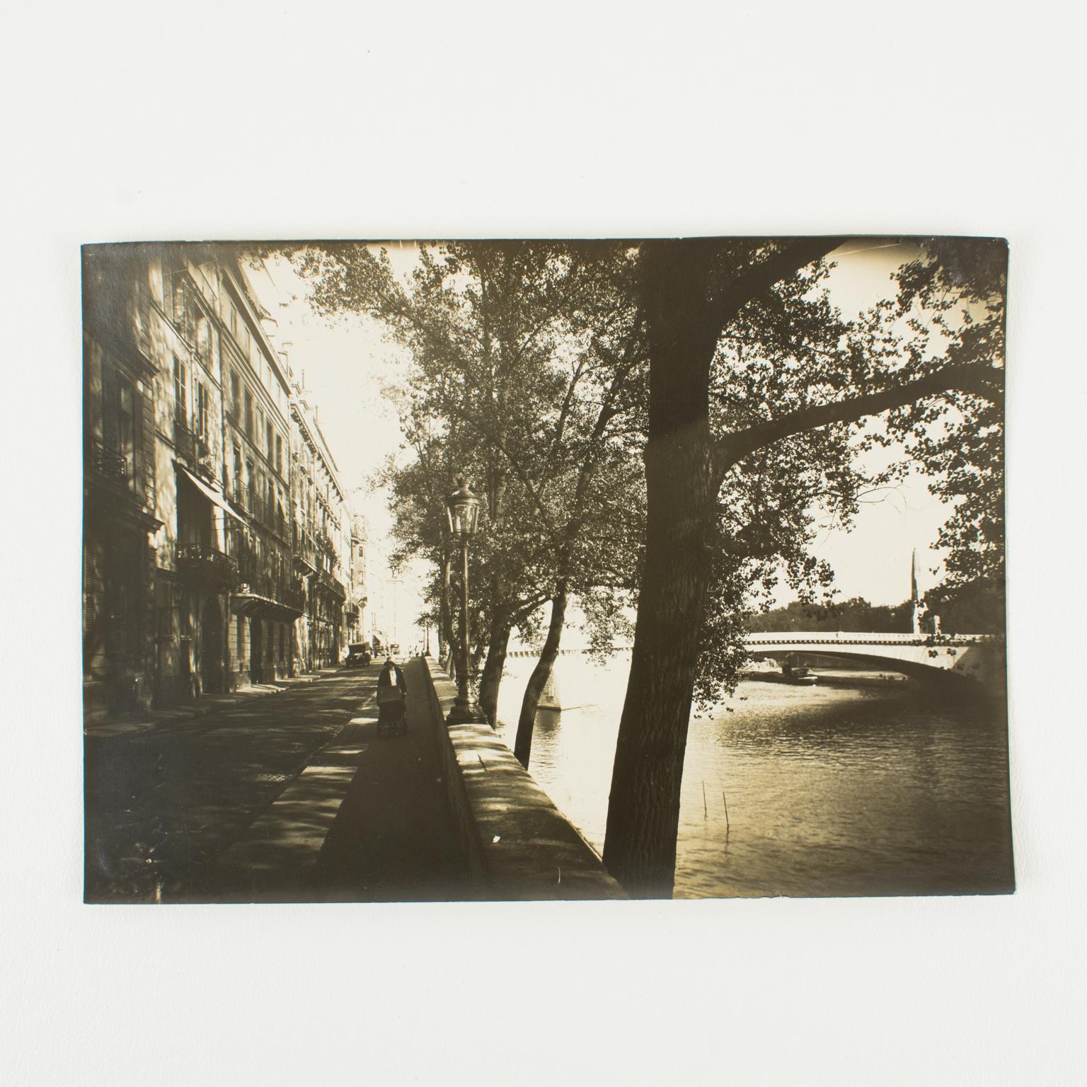 The Ile St Louis in Paris circa 1930, Silver Gelatin Black and White Photography For Sale 2