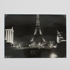 The Eiffel Tower by night 1937 Silver Gelatin Black and White Photography