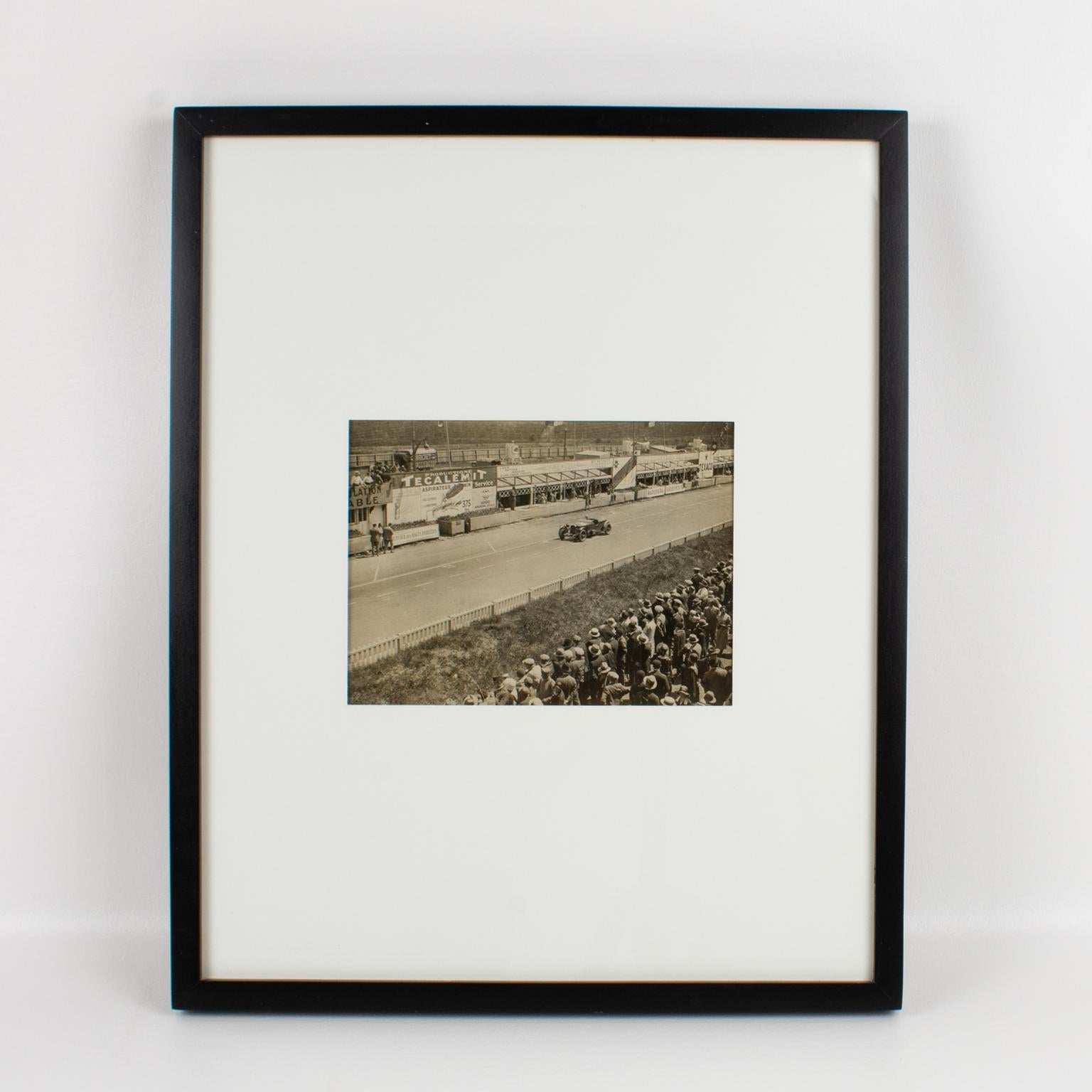 Car Race in France, 1920s - Silver Gelatin Black and White Photography Framed 1