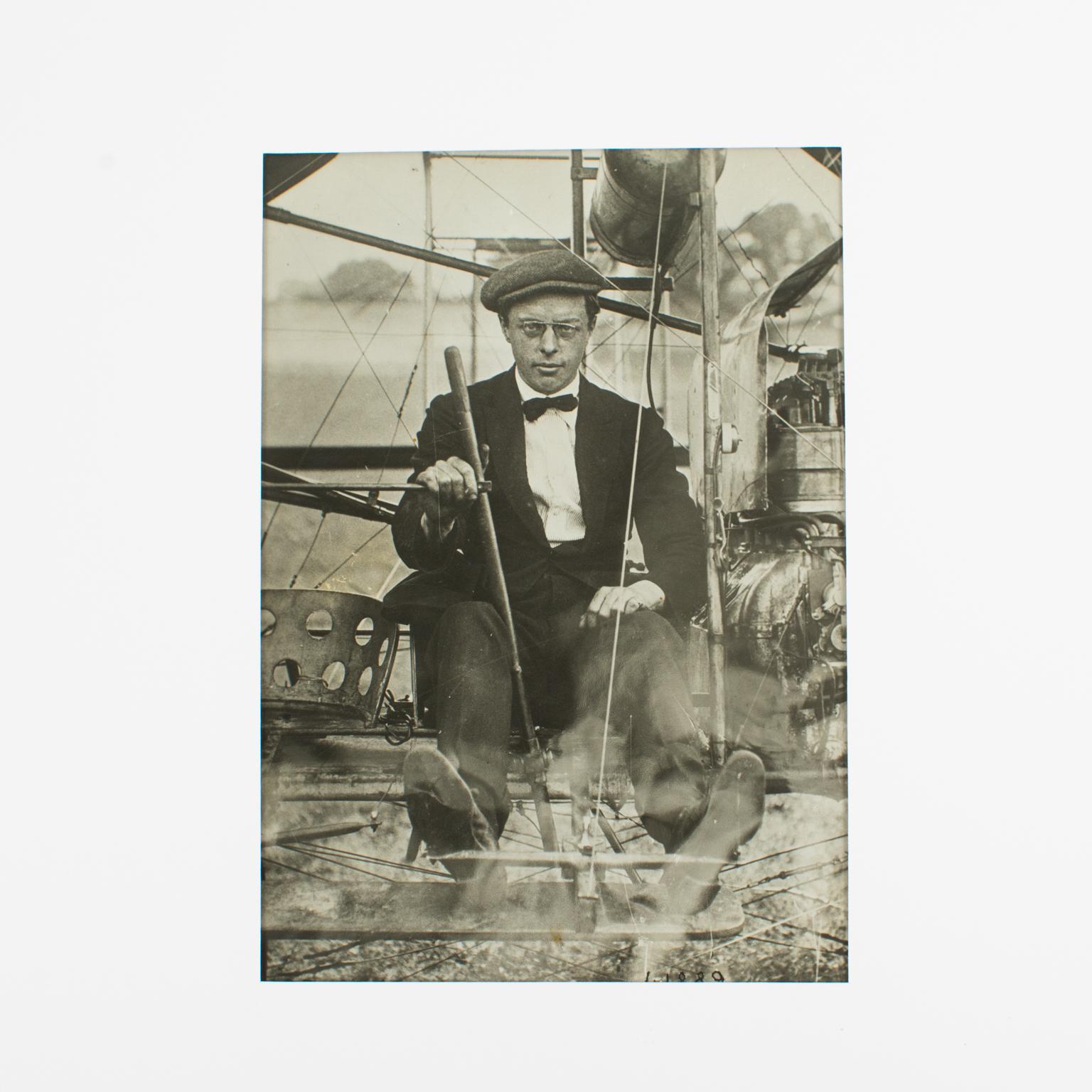Britischer Aeronaut EWC Perry um 1910, Silbergelatine B und W Fotografie von ROL im Angebot 2