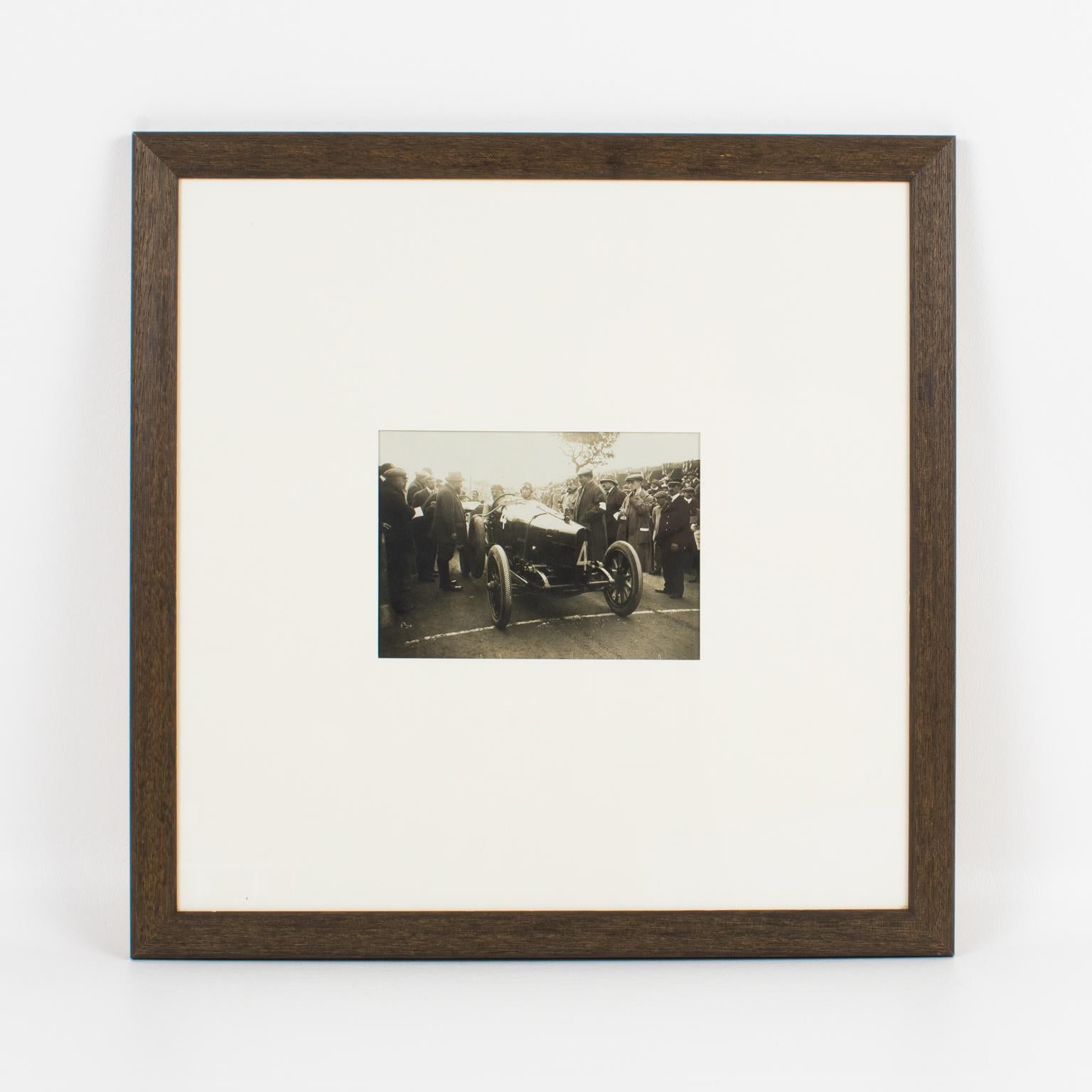 Car Race in France, 1913 - Silver Gelatin Black and White Photography, Framed 2