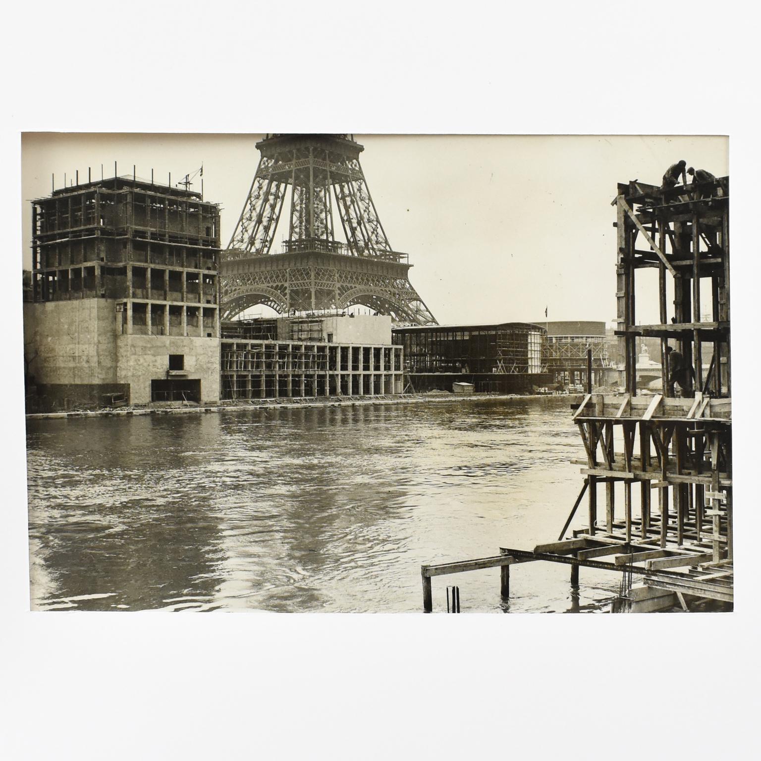 Paris International Exhibition w Eiffel Tower Silver Gelatin B and W Photography For Sale 1