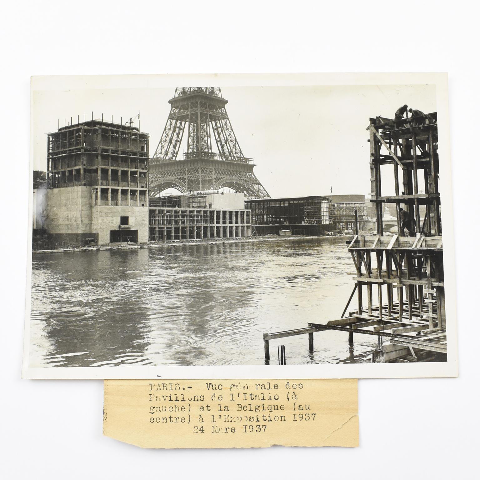 Paris International Exhibition w Eiffel Tower Silver Gelatin B and W Photography For Sale 2