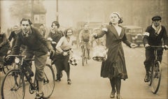 L'hippodrome des Catherinettes, Paris, photographie B et W à la gélatine argentée, 1931