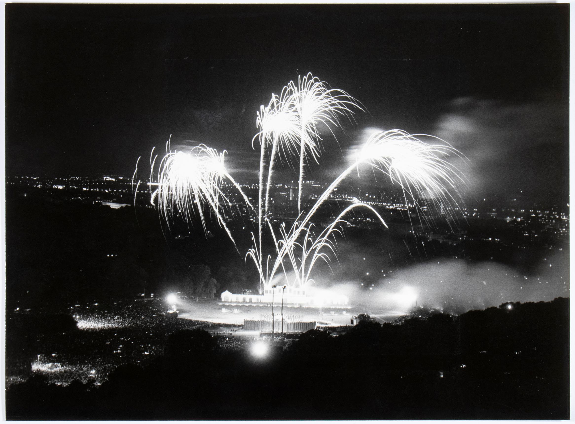 Press Association Photos Black and White Photograph - Royal Fireworks Display For Wedding of Prince Charles and Lady Diana Spencer
