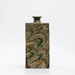 Press Molded Bottle by Japanese National Living Treasure Tatsuzo Shimaoka