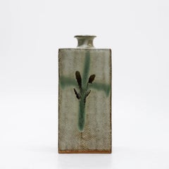 Press Molded Bottle by Japanese National Living Treasure Tatsuzo Shimaoka