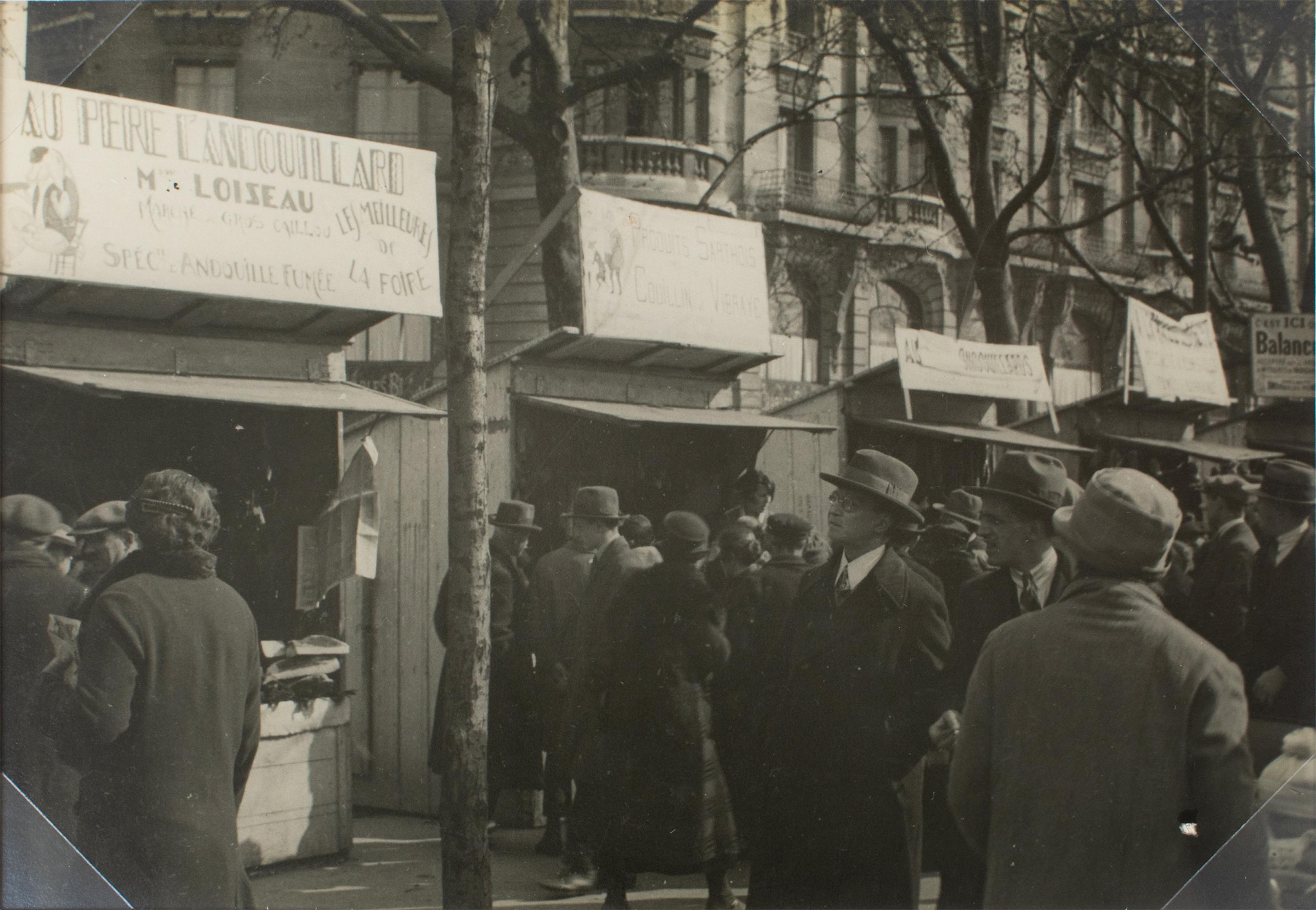 Mostra di antiquariato a Parigi, 1927, fotografia alla gelatina d'argento in bianco e nero