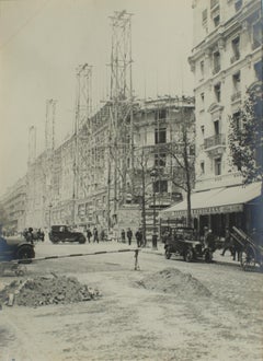 Boulevard Haussmann, Paris 1926, photographie à la gélatine argentique B et W