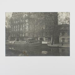 Paris, circa 1930, Canal St Martin, Silver Gelatin Black and White Photography