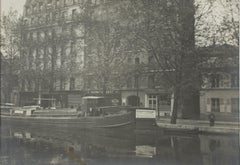 París, circa 1930, Canal St Martin, Fotografía en blanco y negro con gelatina de plata