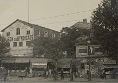 Place du Combat, Paris, um 1930, Silber-Gelatine-Schwarz-Weiß-Fotografie