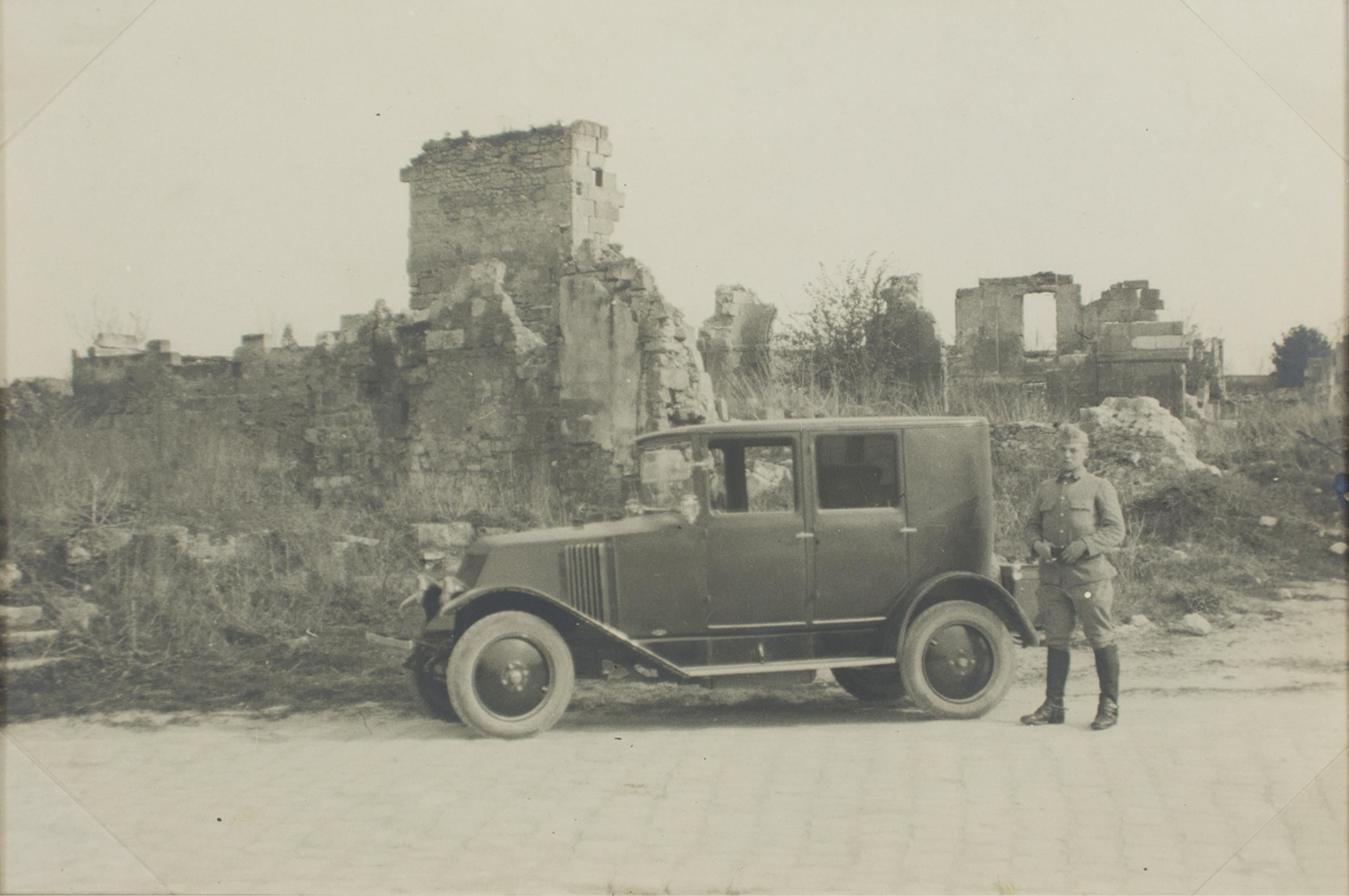 World War I Ruins near Paris 1926, Silver Gelatin Black and White Photography