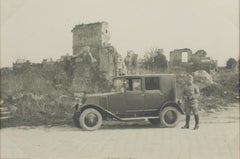 World War I Ruins near Paris 1926, Silver Gelatin Black and White Photography