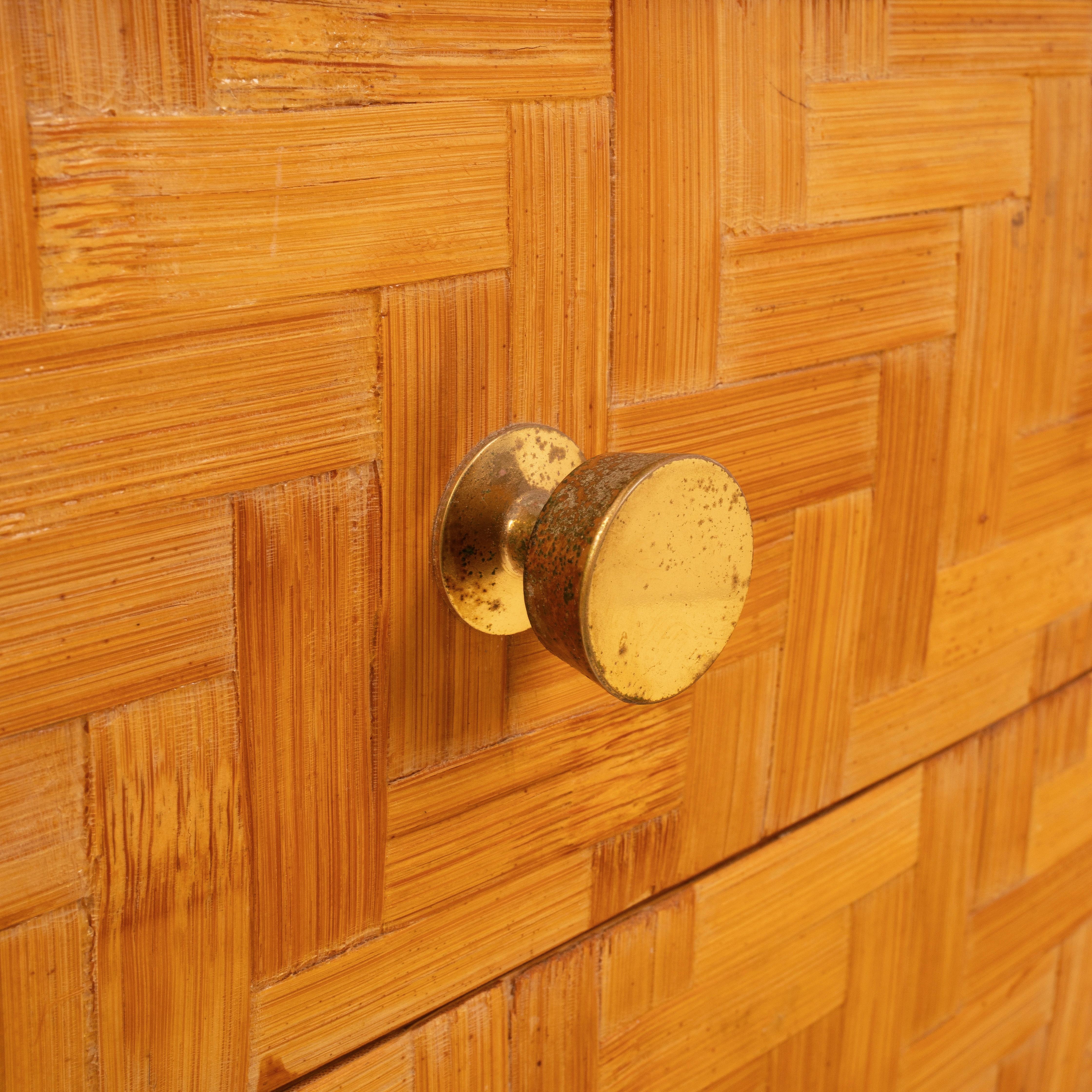 Pressed Bamboo Chest of Drawers by Vivai del Sud, 1970 in vendita 8