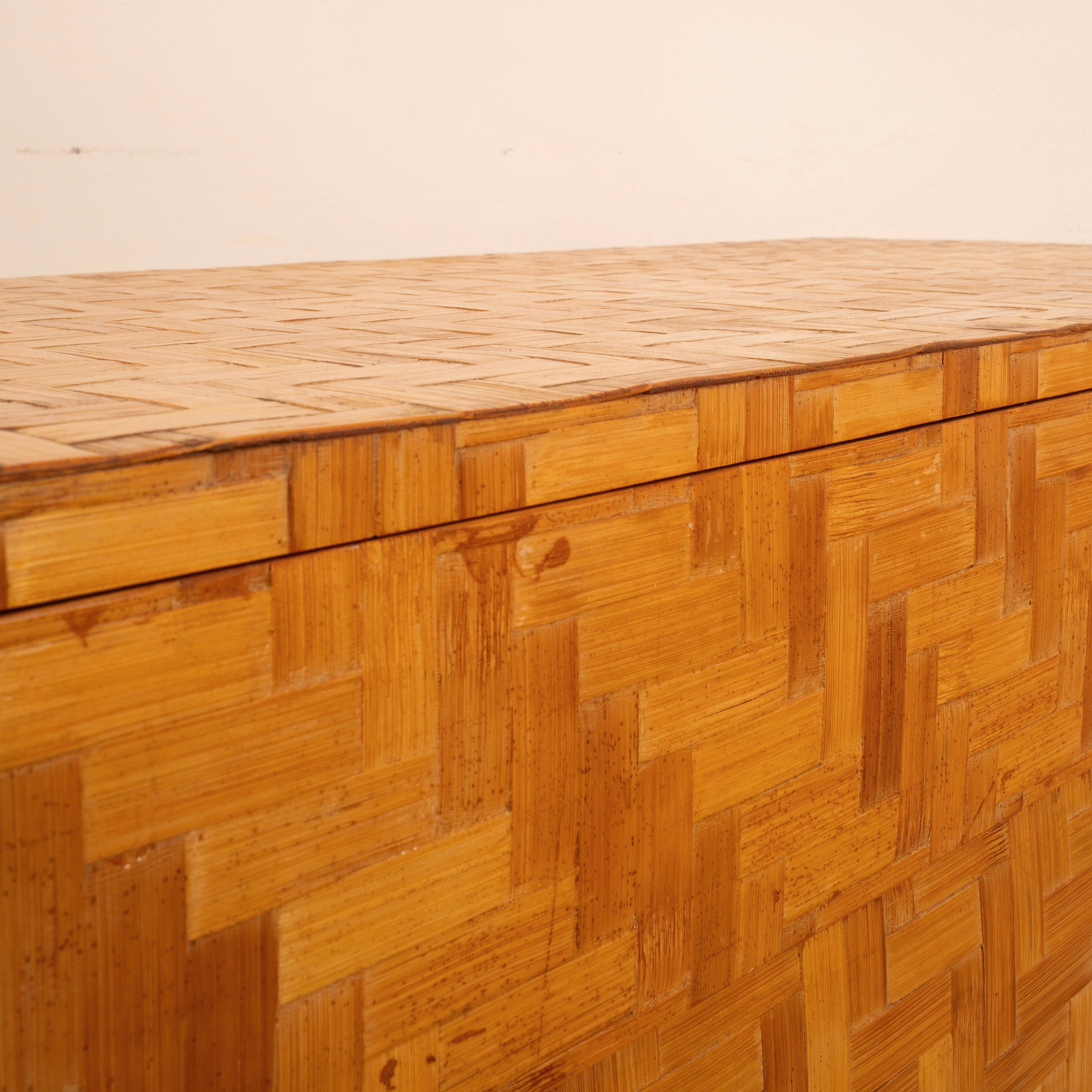 Pressed Bamboo Chest of Drawers by Vivai del Sud, 1970 in vendita 10