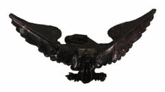 Pressed Brass Eagle, Parade Flag Holder and Bunting Tie Back, ca 1880-1895