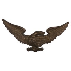 Pressed Brass Eagle, Parade Flag Holder and Bunting Tie Back, ca 1880-1895