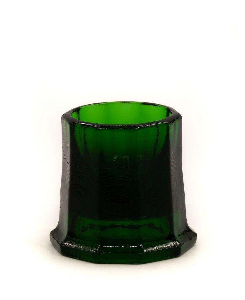 Pressed Glass Egg Cup, Karel De Bazel for Leerdam Glass Factory, 1920s In Good Condition For Sale In Roma, IT