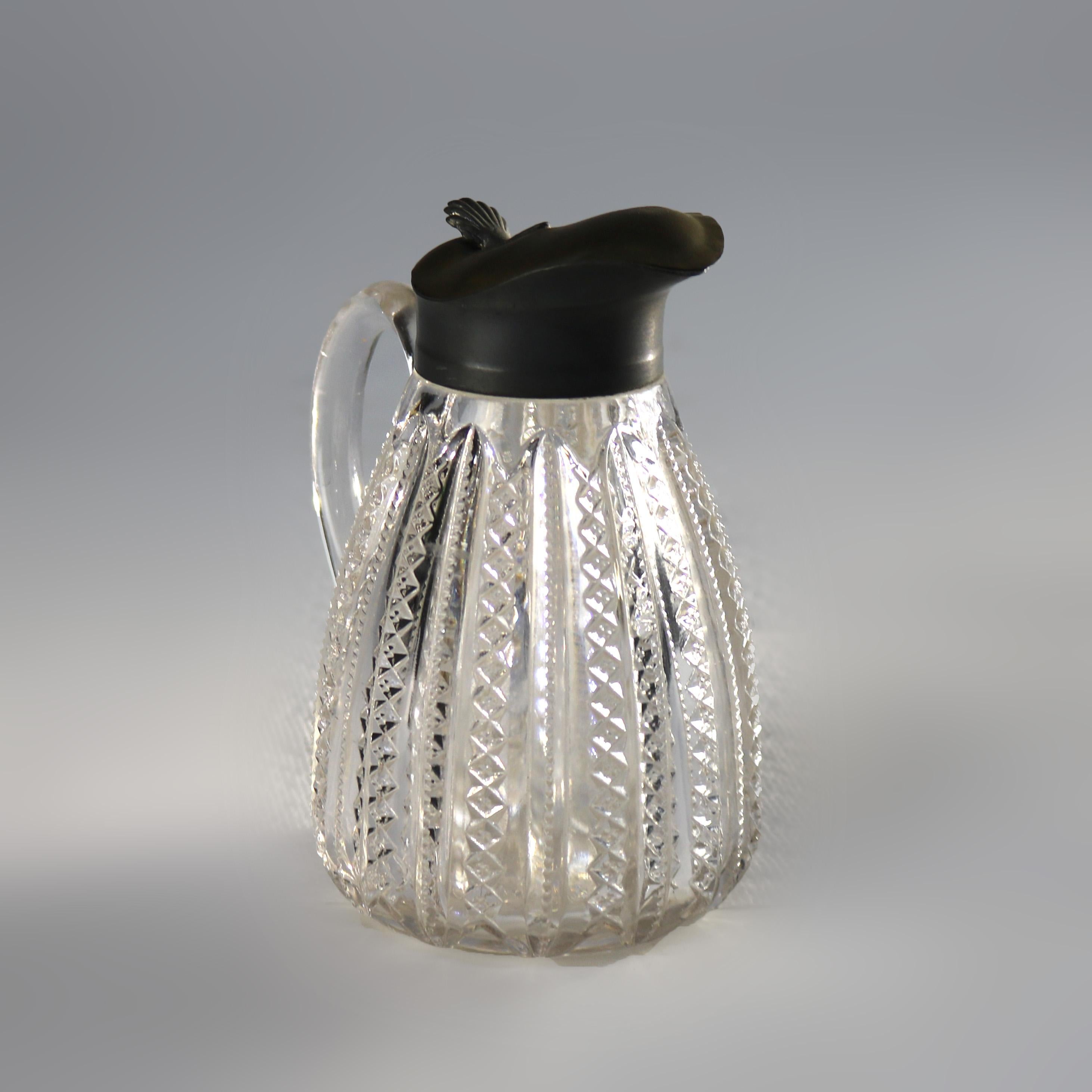 Jarra para jarabe de vidrio prensado con motivo de cremallera C1900

Medidas- 5,5 