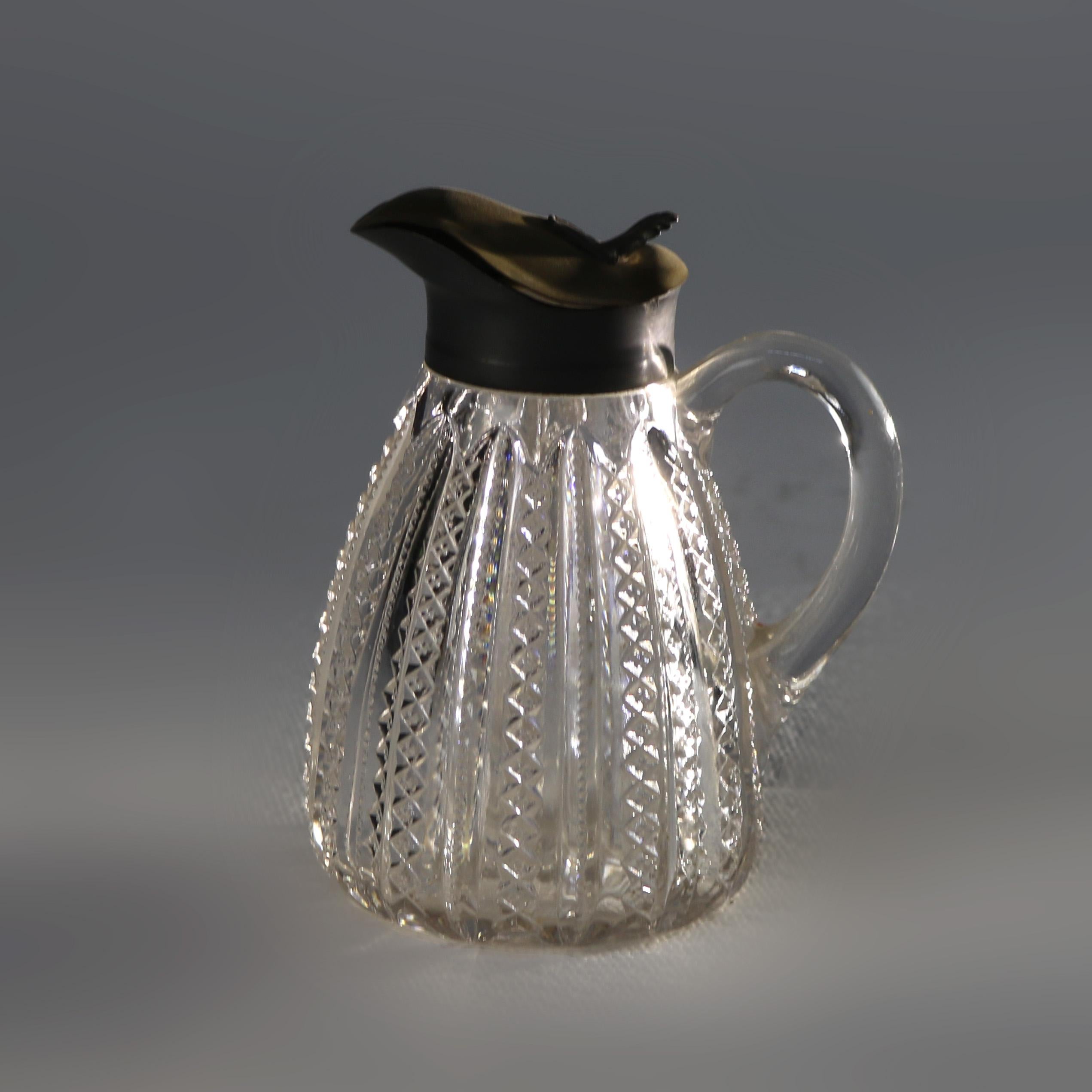Jarra para jarabe de vidrio prensado con motivo de cremallera C1900 Presionado en venta
