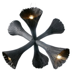 Pressed Wood Chandelier by Johannes Hemann