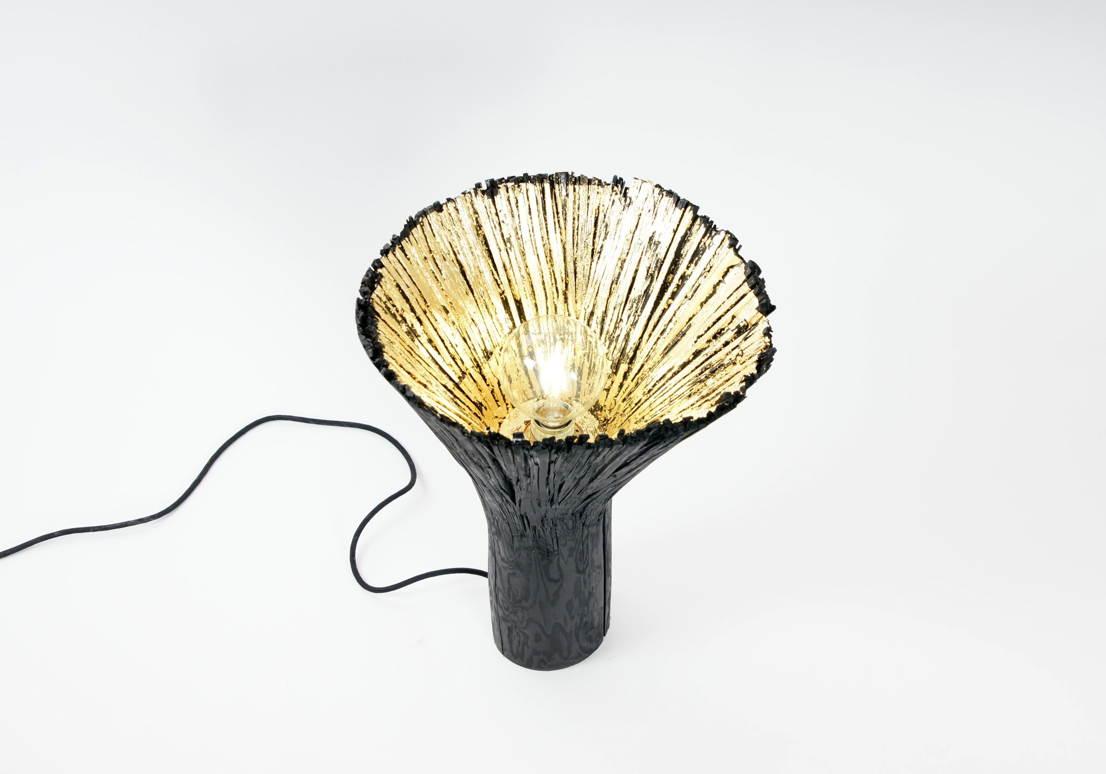 Modern Pressed Wood Table Lamp by Johannes Hemann