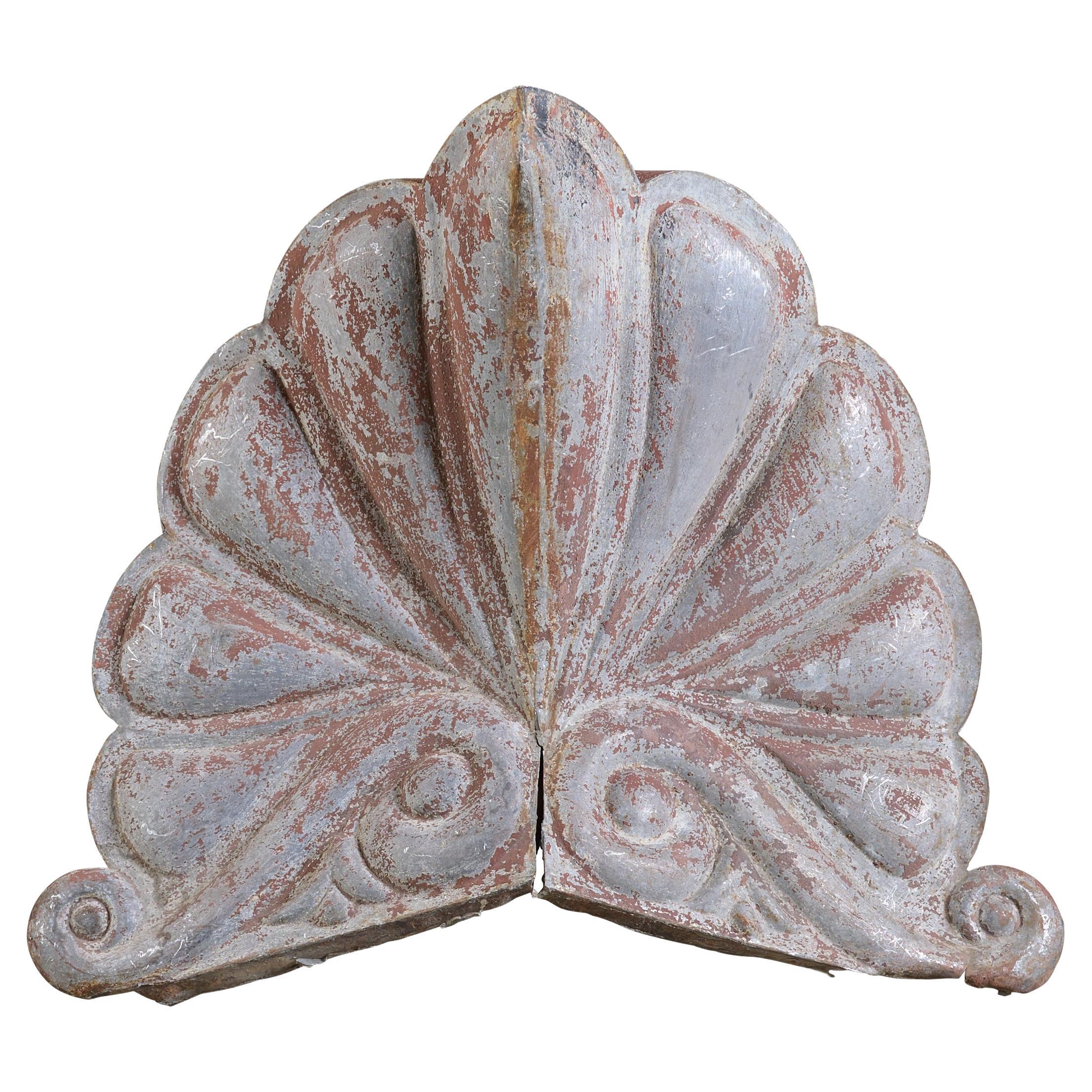 Pressed Zinc Acroterion Rooftop Architectural Ornament For Sale