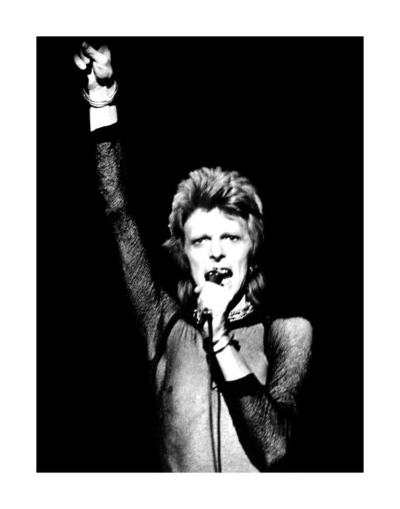 Pressens Bild Black and White Photograph - David Bowie Singing