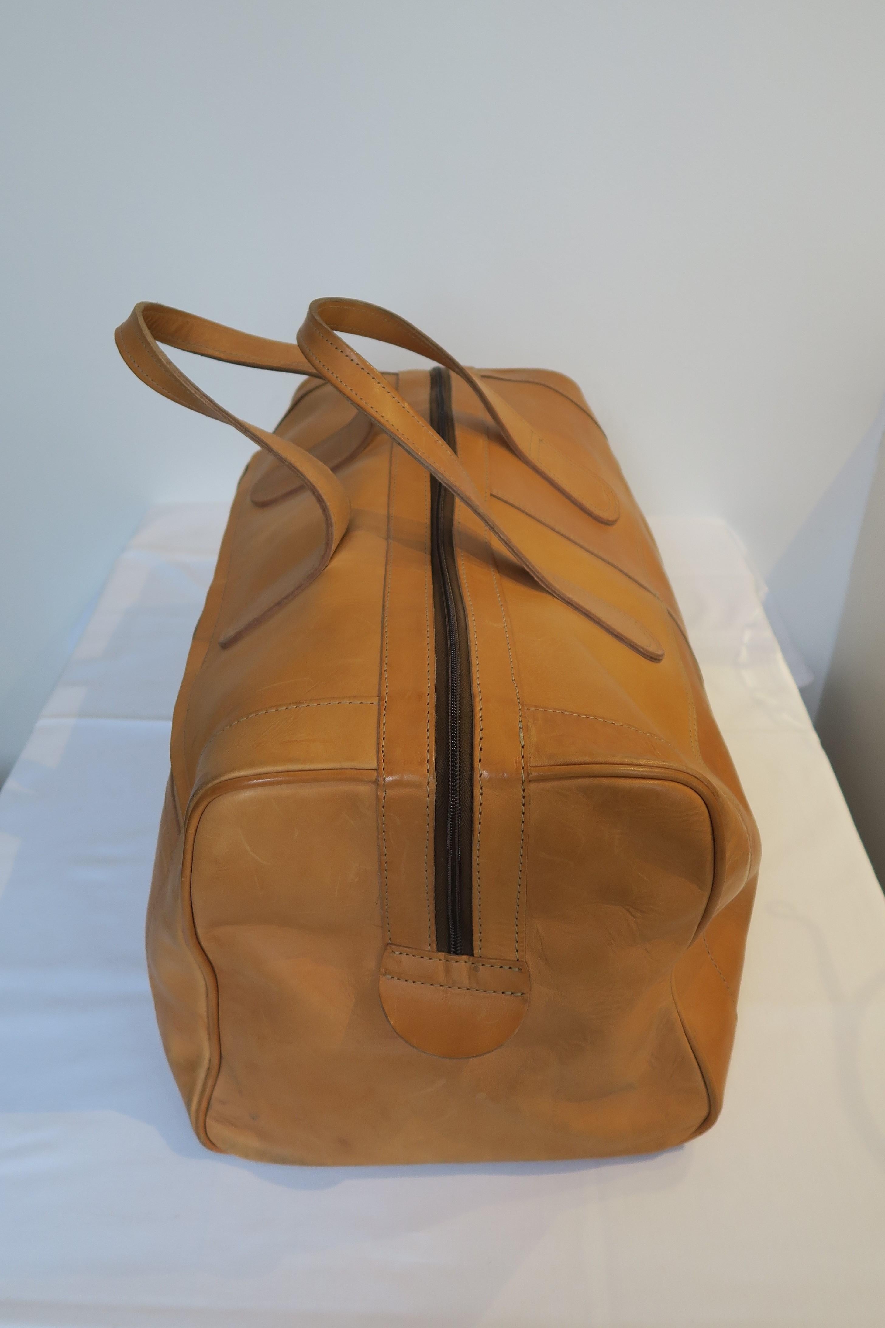 Presteen Zustand Leder Weekender Tasche im Stil von Carl Auböck im Angebot 2