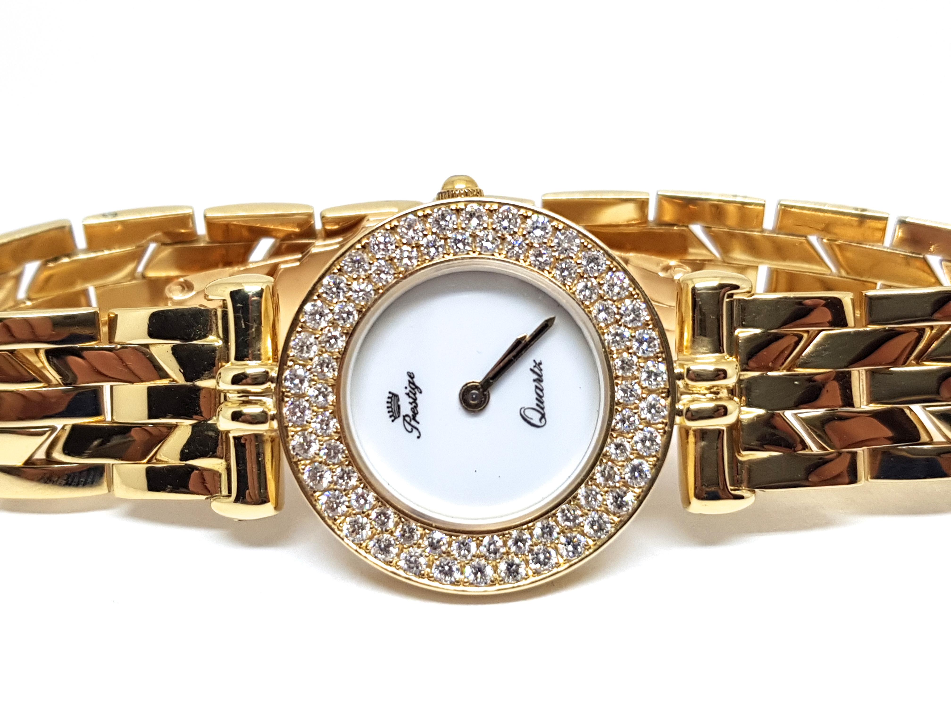 Prestige Watch Yellow Gold Diamonds For Sale 2