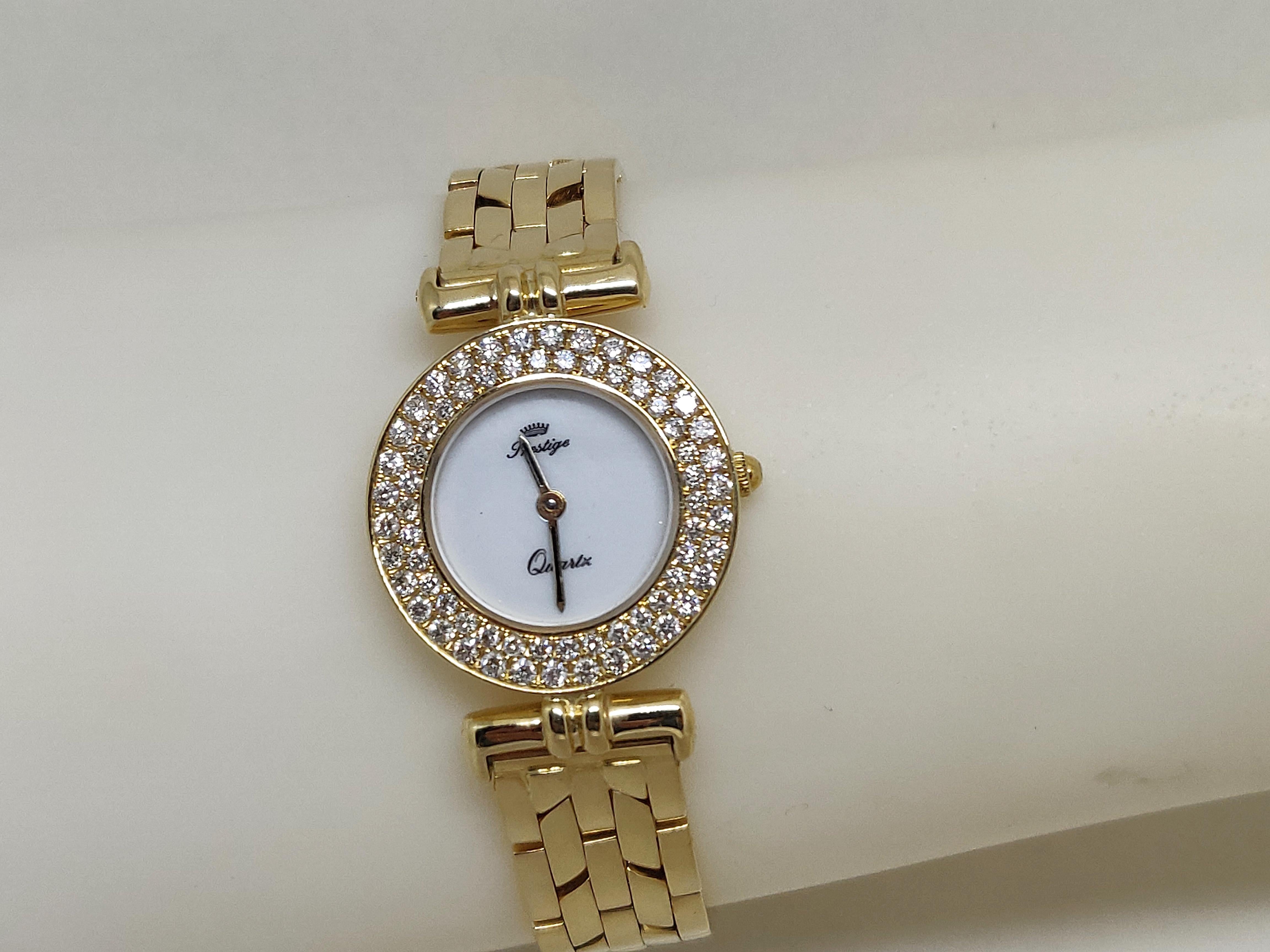 Prestige Watch Yellow Gold Diamonds For Sale 10