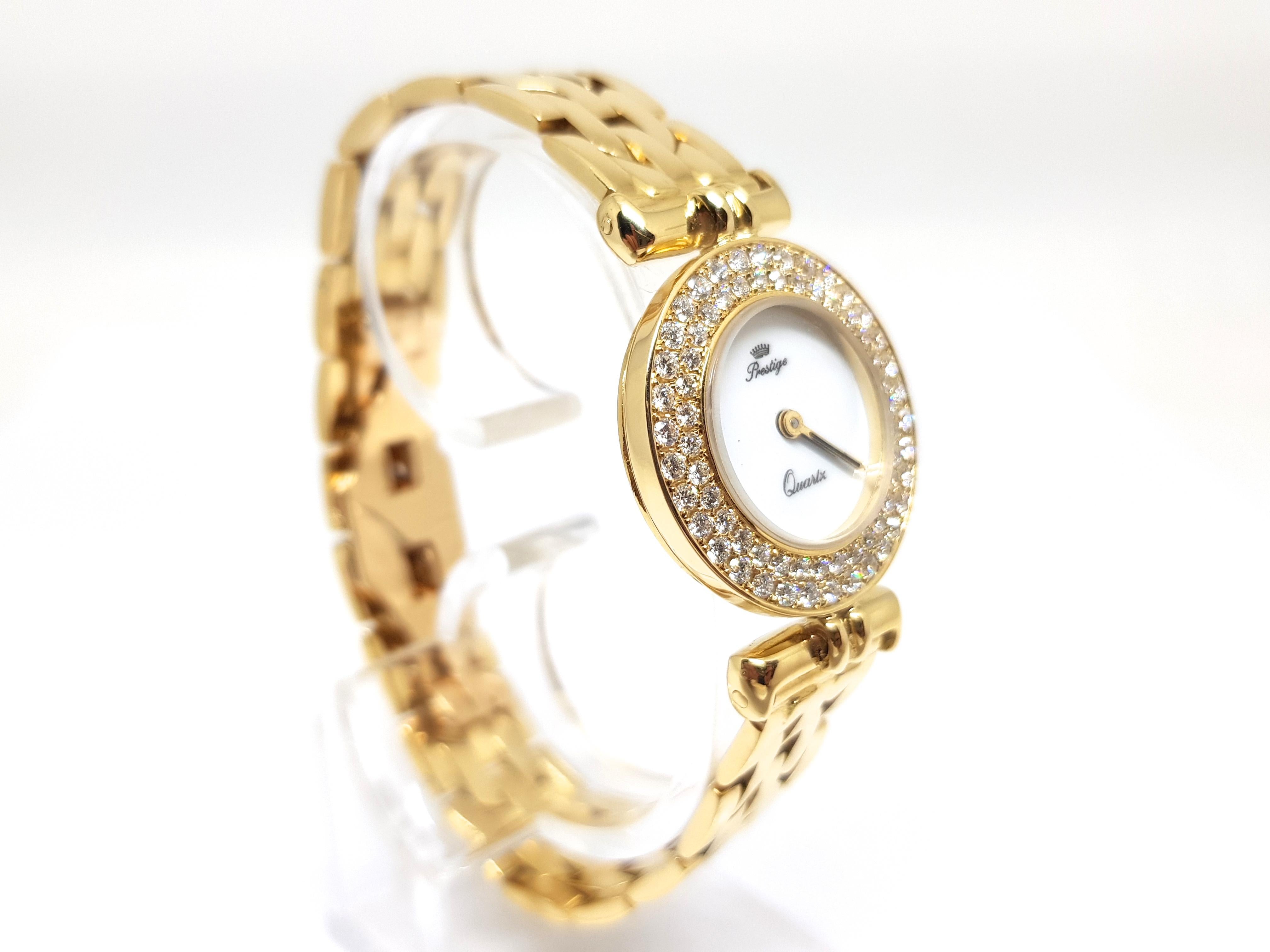 Contemporary Prestige Watch Yellow Gold Diamonds For Sale