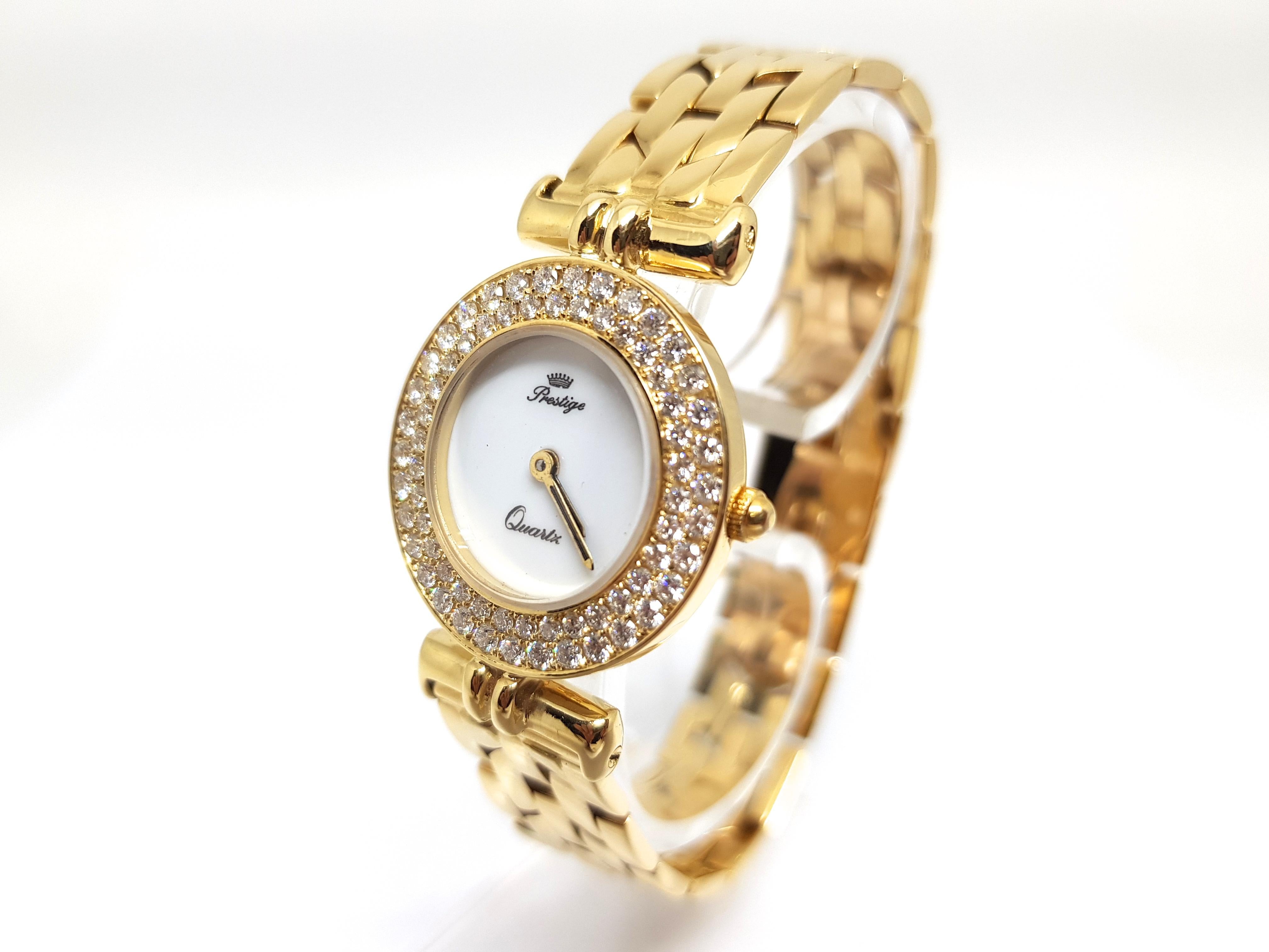 Women's Prestige Watch Yellow Gold Diamonds For Sale