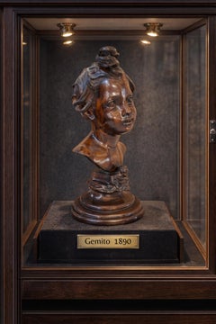 Prestigeträchtige Bronzebüste von Vincenzo Gemito 'Alessandro' (Anastolè) 1890