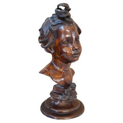 Prestigeträchtige Bronzebüste von Vincenzo Gemito 'Alessandro' (Anastolè) 1890